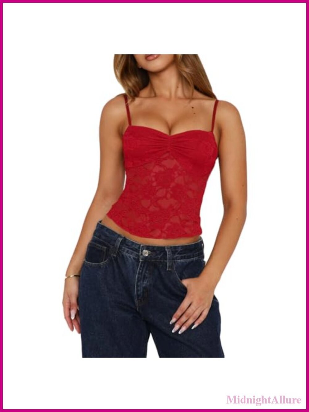 Women's Sexy Lace Mesh See Through Cami Tank Top Y2K Going Out